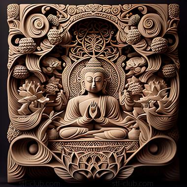 3D model Buddhist terms (STL)
